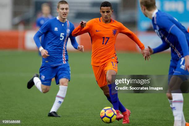 Mohammed Ihattaren of Holland U17 during the match between Holland U17 v Iceland U17 at the Sportpark De Watertoren on March 7, 2018 in Zaltbommel...