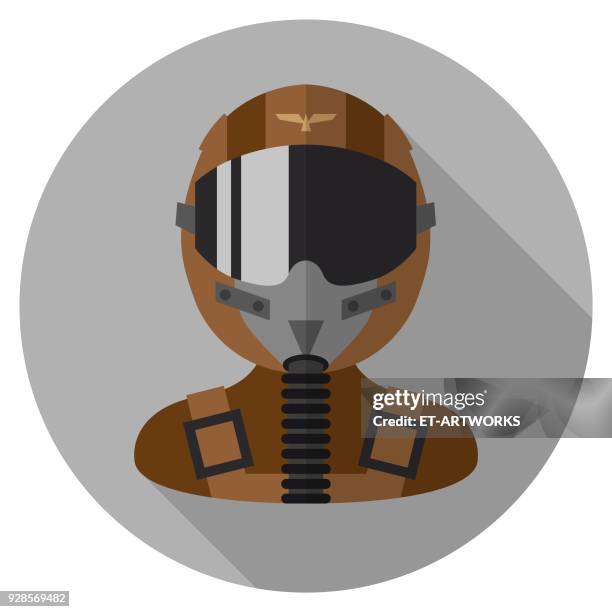 vector fighter pilot icon - air force stock illustrations