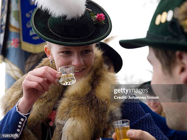 People in traditional Bavarian dress take part in the so called Leonhardi Ride, a horse pilgrimage in honor of Saint Leonard de Noblac, on November...