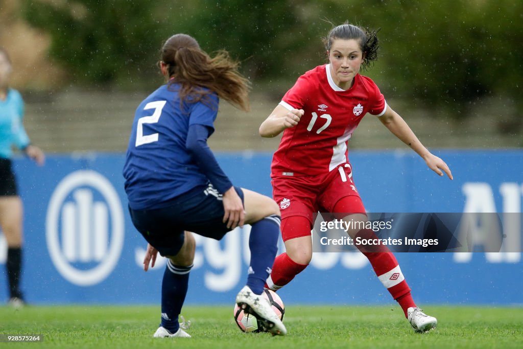 Canada v Japan -Algarve Cup Women