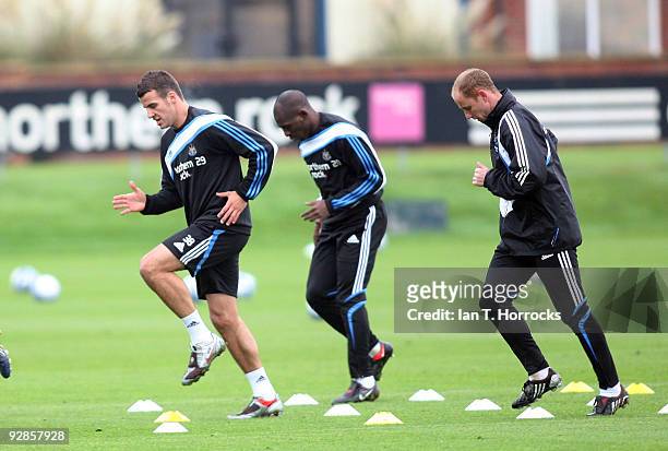 Steven Taylor during a Newcastle United training session at the Little Benton training ground on November 06, 2009 in Newcastle, England.