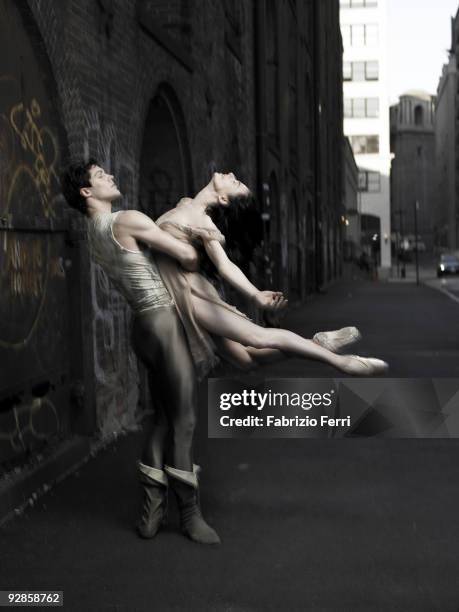 Ballet Dancers Roberto Bolle poses for a portrait session with Alessandra Ferri in April 2007, New York, NY.