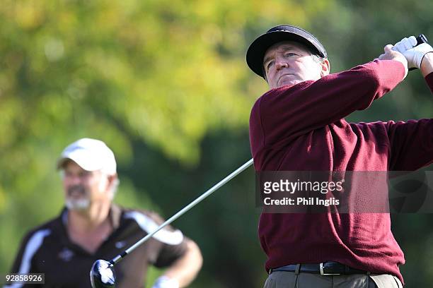 Des Smyth of Ireland in action during the first round of the OKI Castellon Senior Tour Championship played at Club de Campo Mediterraneo on November...