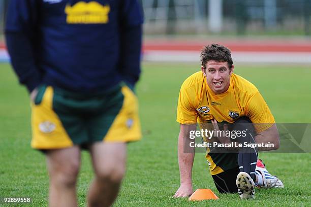 Kurt Gidley of VB Kangaroos in action during a training session at Guy Moquet Stadium on November 6, 2009 in Chatillon, outside Paris, France.
