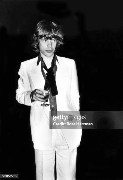 Mick Jagger at Studio 54 at Bianca Jagger's birthday party, NYC, May 1977.