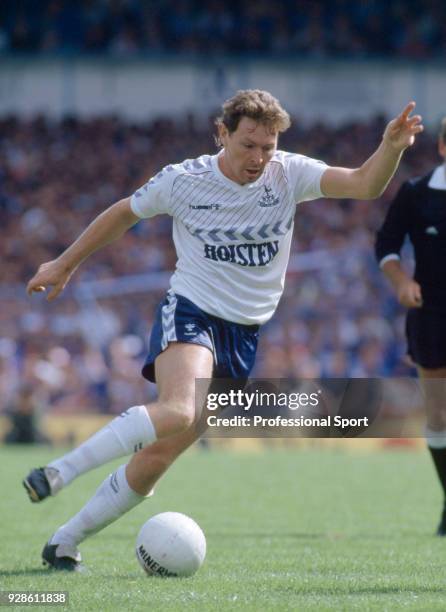 Clive Allen of Tottenham Hotspur in action at White Hart Lane, circa 1986.