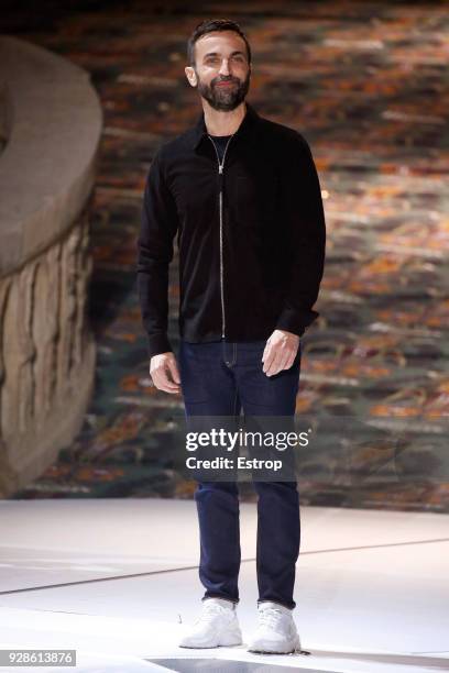 Fashion designer Nicolas Ghesquière during the Louis Vuitton show as part of the Paris Fashion Week Womenswear Fall/Winter 2018/2019 on March 6, 2018...