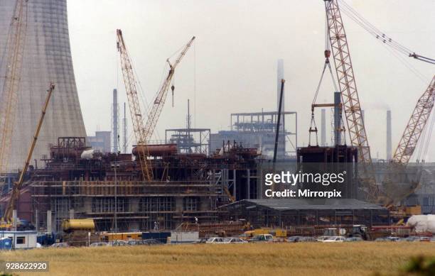 Power Station being built at Wilton, 31st July 1991.