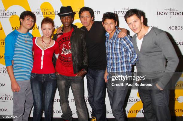 Actors Kiowa Gordon, Christian Serratos, Edi Gathegi,Ê Bronson Pelletier and Alex Meraz from The Twilight Saga: New Moon meet fans at Nordstoms on...