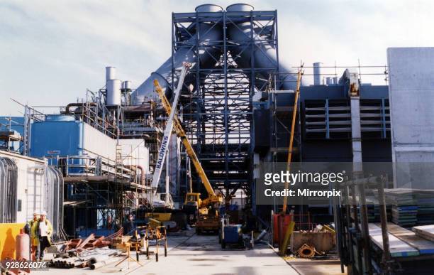 The Enron power station starts to take shape , 8th November 1992.