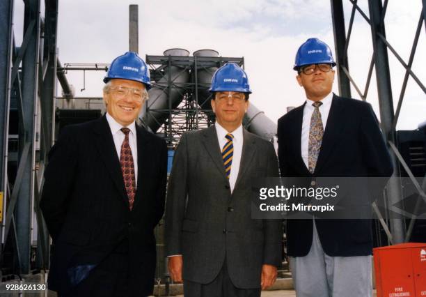 The Teesside Power Plant was officially opened at Enron-Wilton, Teesside by the Right Hon Lord Wakeham, leader of the House of Lords. L-R Andy...
