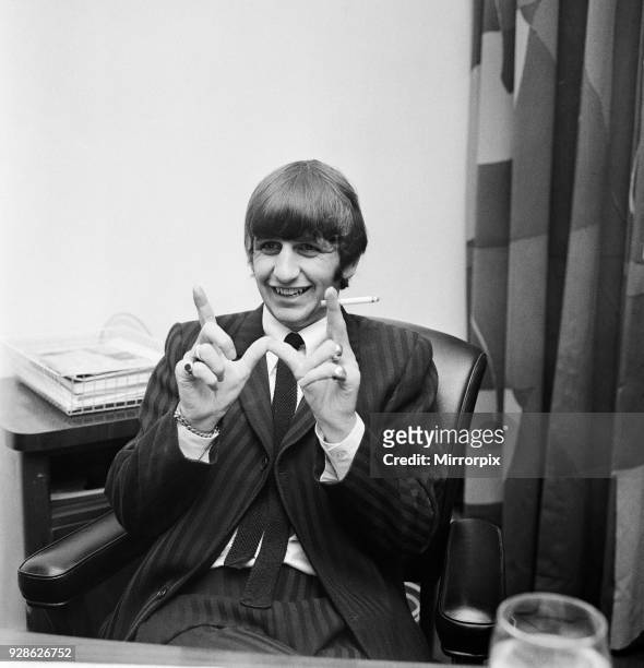 The Beatles drummer Ringo Starr is happy to speak to the press after the birth of his 8oz baby son Zak who is the first child of Ringo & wife Maureen...