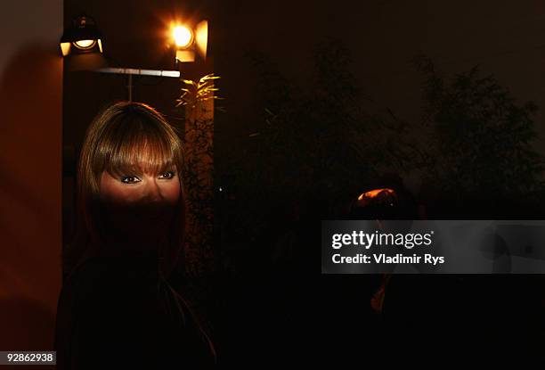 Former German swimm star Franziska van Almsick arrives at the German Sustainability Award 2009 prize giving ceremony at Maritim Hotel on November 6,...