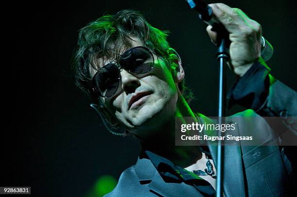 Morten Harket of A-Ha performs on stage at Oslo Spektrum on November 6, 2009 in Oslo, Norway.