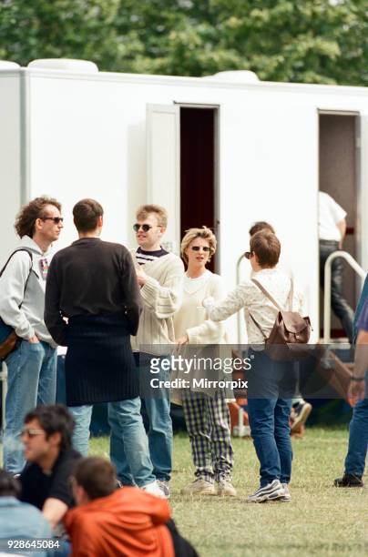 In the Park Music Festival, Strathclyde Park, Lanarkshire, Scotland, 13th July 1996. Celebrity, Julia Carling.