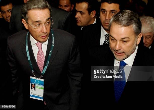President of Colombia Alvaro Uribe and Governor of Jalisco Emilio Gonzalez attend the XLVII Pan American Sports Organization General Assembly at the...