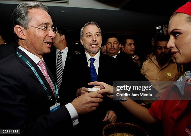 President of Colombia Alvaro Uribe and Governor of Jalisco Emilio Gonzalez attend the XLVII Pan American Sports Organization General Assembly at the...