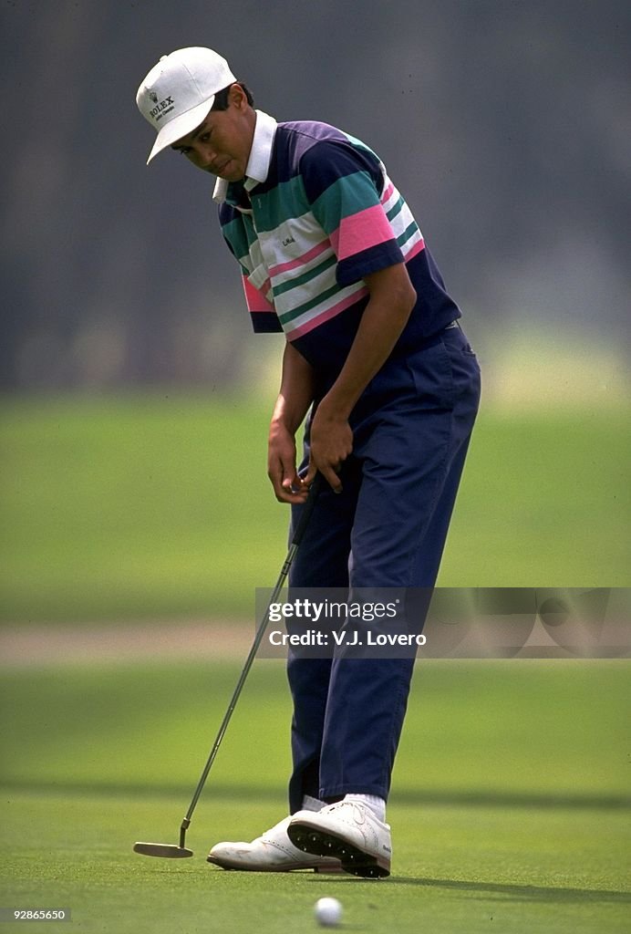 15 year old Eldrick Tiger Woods in action, trying to qualify for Los ...