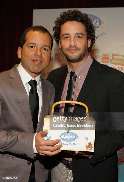 Musicians Mauricio Arcas and Julio Briceno of Los Amigos Invisibles attends the the 10th Annual Latin GRAMMY Awards Gift Lounge held at the Mandalay...