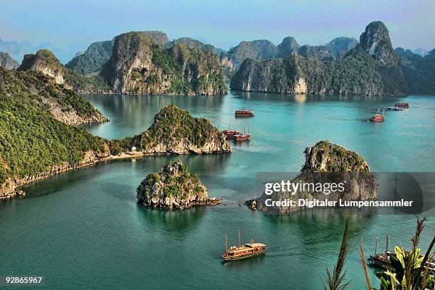 halong bay - halong bay vietnam stockfoto's en -beelden