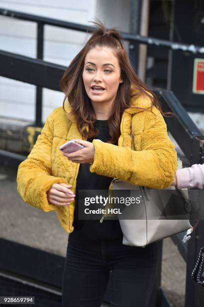 Jess Impiazzi seen at the ITV Studios on March 7, 2018 in London, England.