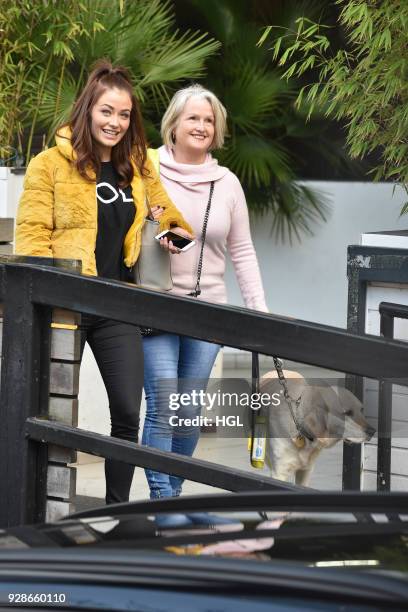 Jess Impiazzi and mum Debbie seen at the ITV Studios on March 7, 2018 in London, England.