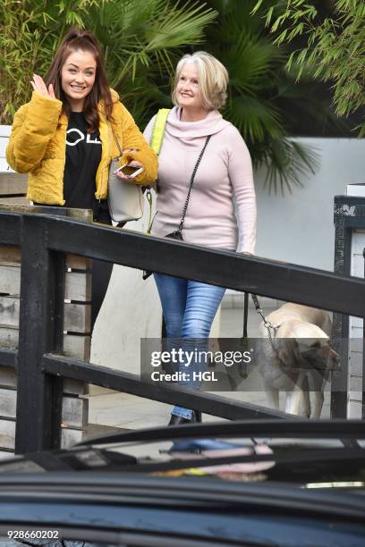 Jess Impiazzi & her Mum Debbie seen at the ITV Studios on March 7, 2018 in London, England.