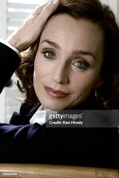Actress Kristin Scott Thomas poses for a portrait session for the Los Angeles Times on October 13, 2008. Published Image. CREDIT MUST READ: Ken...