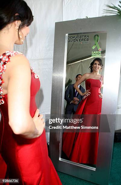 Actress Giselle Blondet arrives at the 10th Annual Latin GRAMMY Awards sponsered by Heineken at Mandalay Bay Convention Center on November 5, 2009 in...