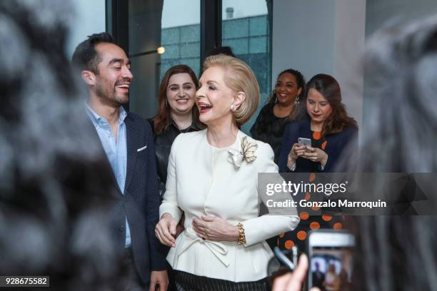 Designer Carolina Herrera attends the Carolina Herrera "Good Girl" Event on March 7, 2018 in New York City.