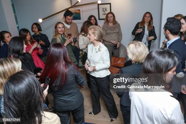 Designer Carolina Herrera attends the Carolina Herrera "Good Girl" Event on March 7, 2018 in New York City.