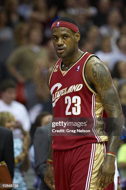 Cleveland Cavaliers LeBron James during game vs Boston Celtics. Cleveland, OH CREDIT: Greg Nelson