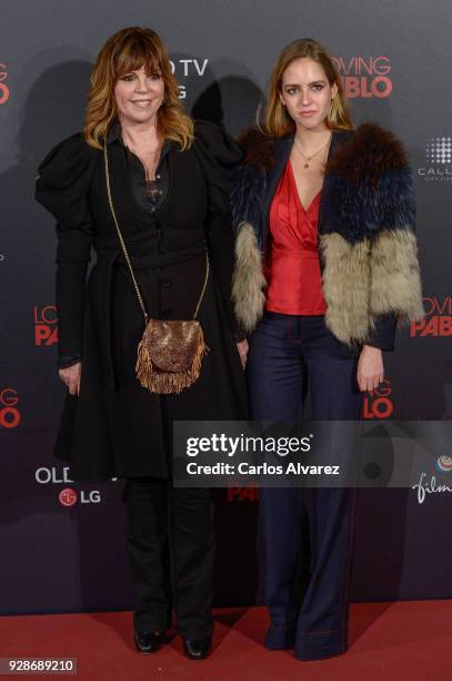 Belinda Washington and Andrea Lazaro attend 'Loving Pablo' Madrid Premiere on March 7, 2018 in Madrid, Spain.