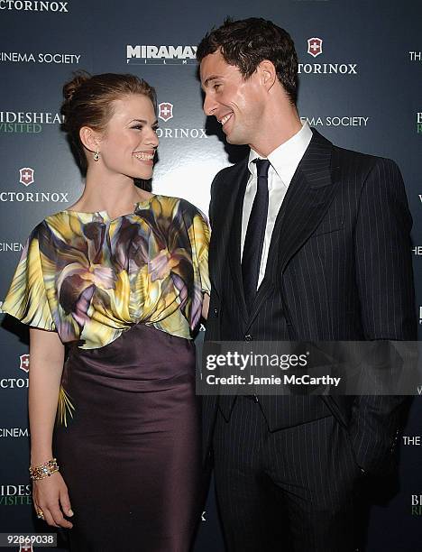 Hayley Atwell and Mathew Goode attend the Cinema Society and Victorinox Swiss Army screening of "Brideshead Revisited"at the AMC Loews 19th Street on...