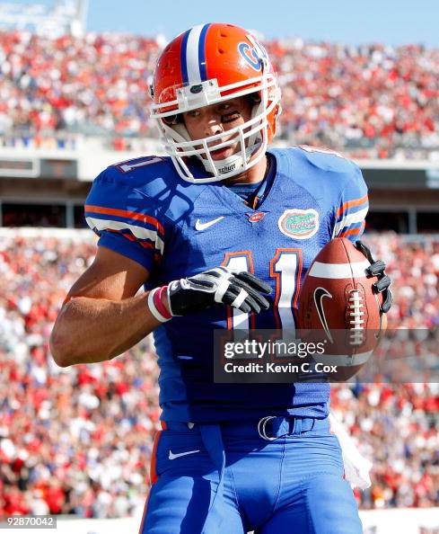 Florida Versus Riley Riley Cooper of the Florida Gators against the Georgia Bulldogs at ...