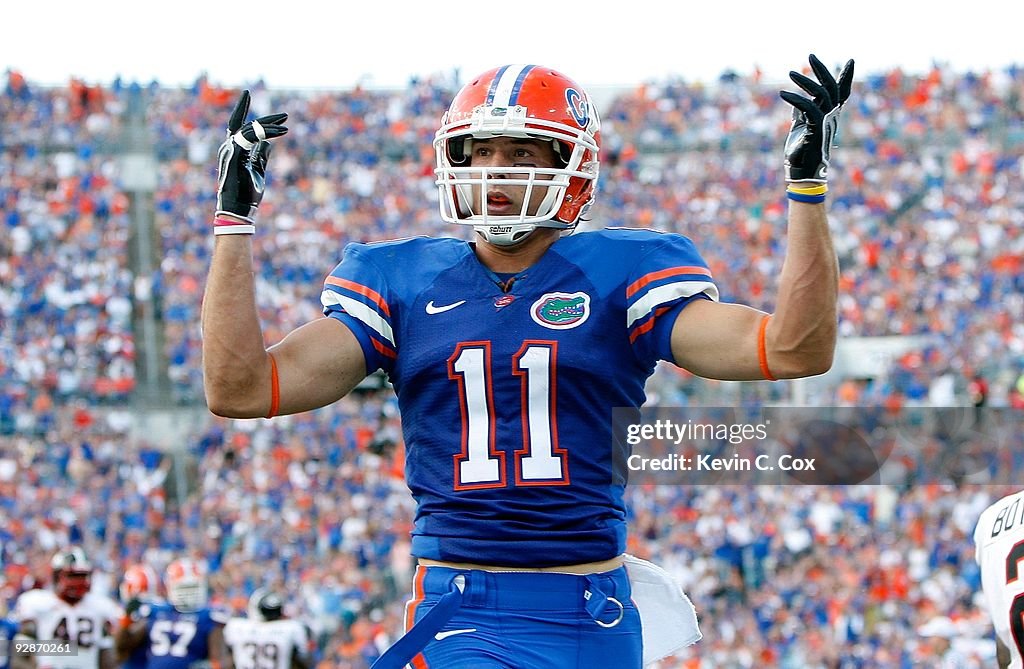 Florida Versus Riley Riley Cooper of the Florida Gators against the Georgia Bulldogs at ...