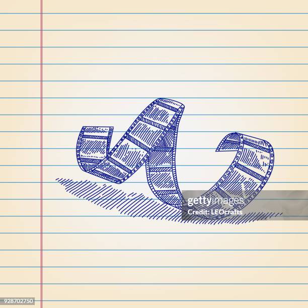 Film Reel Drawing On Lined Paper High-Res Vector Graphic - Getty Images