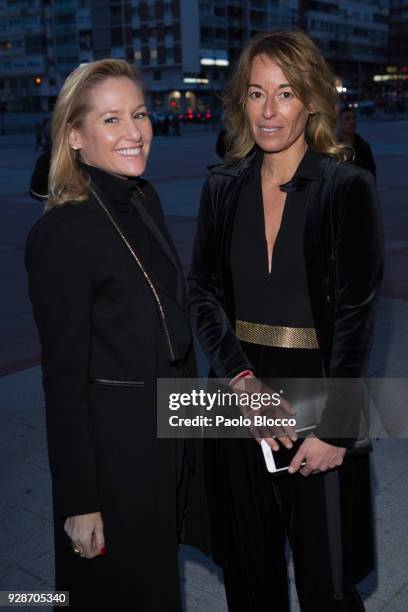 Fiona Ferrer and Monica Martin Luque are seen attending the 'San Isidro 2018' bullfights fair presentation at Las Ventas Bullring on March 7, 2018 in...