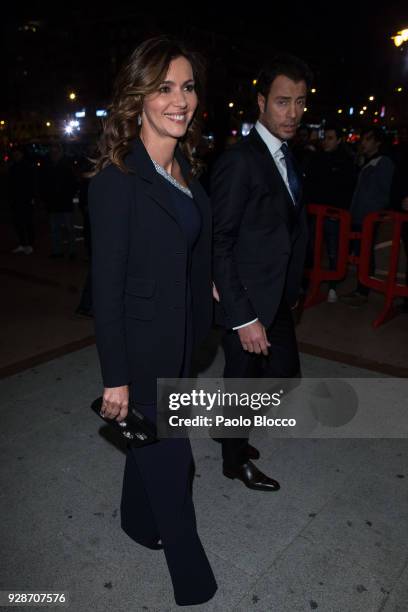 Bullfighter Finito de Cordoba and wife Arancha del Sol are seen attending the 'San Isidro 2018' bullfights fair presentation at Las Ventas Bullring...