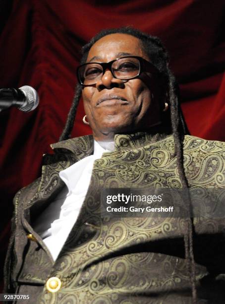 Musician Clarence Clemons attends the "Big Man: Real Life & Tall Tales" book publishing celebration at the Hard Rock Cafe, Times Square on November...