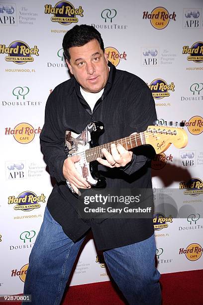 Actor Steve Schirripa attends the "Big Man: Real Life & Tall Tales" book publishing celebration at the Hard Rock Cafe, Times Square on November 6,...