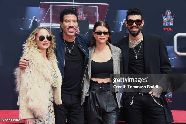 Nicole Richie, Lionel Richie, Sofia Richie and Miles Richie attend the Lionel Richie Hand And Footprint Ceremony at TCL Chinese Theatre on March 7,...