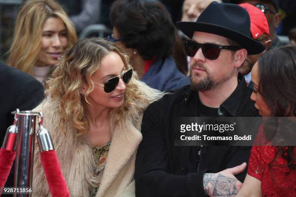 Nicole Richie and Benji Madden attend the Lionel Richie Hand And Footprint Ceremony at TCL Chinese Theatre on March 7, 2018 in Hollywood, California.