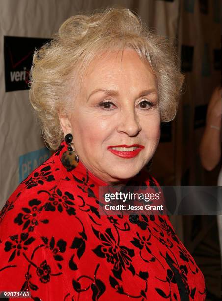 Actress Doris Roberts arrives at the Peace Over Violence 38th Annual Humanitarian Awards at the Beverly Hills Hotel on November 6, 2009 in Beverly...