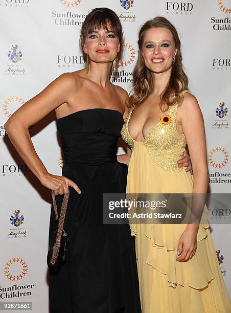 Model Paulina Porizkova and founder of Sunflower Children, Helena Houdova attend the Sunflower Children's 3rd Annual Poker, Fashion and Sports Gala...