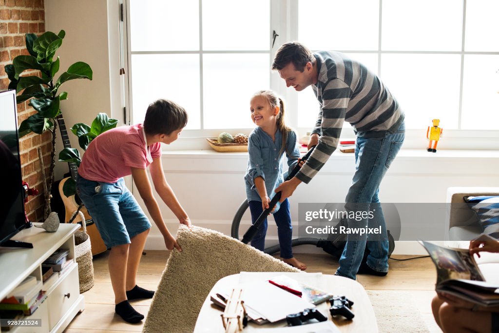 Kids helping house chores
