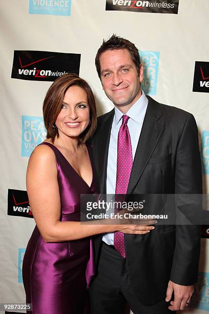 Mariska Hargitay and Peter Hermann at Peace Over Violence 38th Annual Humanitarian Awards on November 06, 2009 at the Beverly Hills Hotel in Beverly...