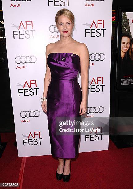 Actress Drew Barrymore attends the 2009 AFI Fest screening of "Everybody's Fine" at Grauman's Chinese Theatre on November 3, 2009 in Hollywood,...