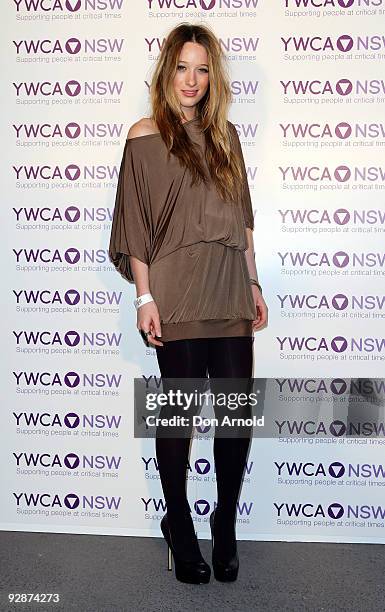 Sophie Lowe arrives for the YMCA Mother of all Cocktail Parties ball at Nick's Bondi Beach Pavilion on November 7, 2009 in Sydney, Australia.
