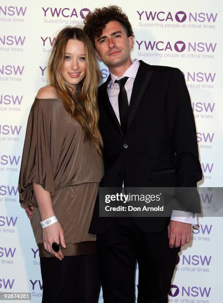 Sophie Lowe and Dean Francis arrive for the YMCA Mother of all Cocktail Parties ball at Nick's Bondi Beach Pavilion on November 7, 2009 in Sydney,...